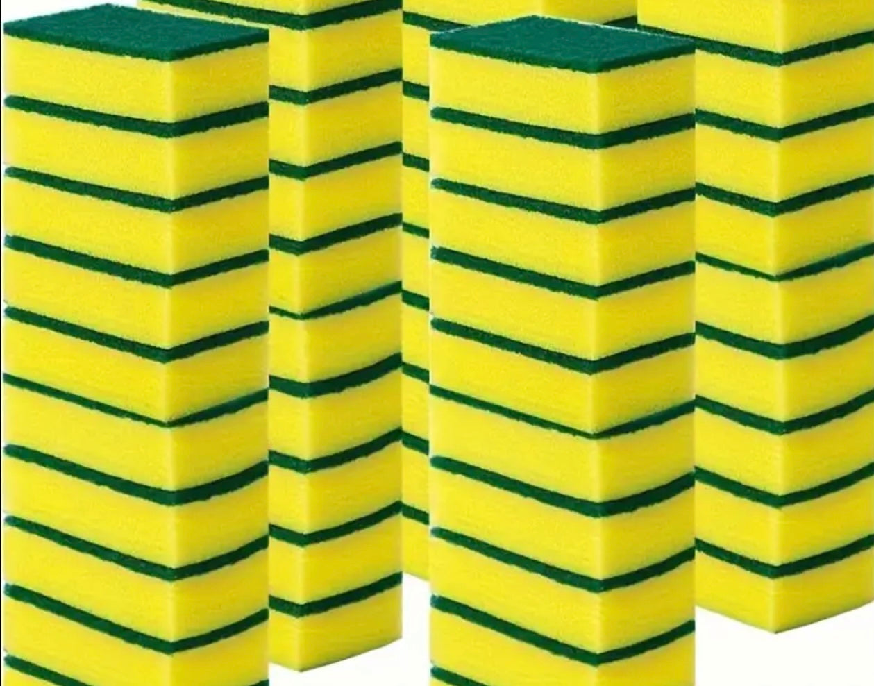 60-Pack Multi-Purpose Kitchen Sponges – Non-Scratch, High Absorption
