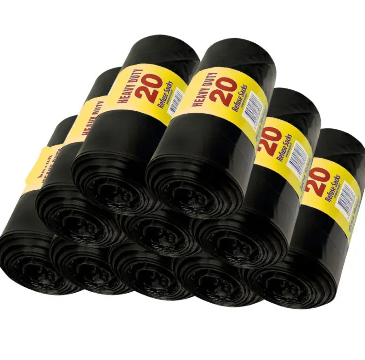 200 Heavy-Duty Black Bin Liners (75L)