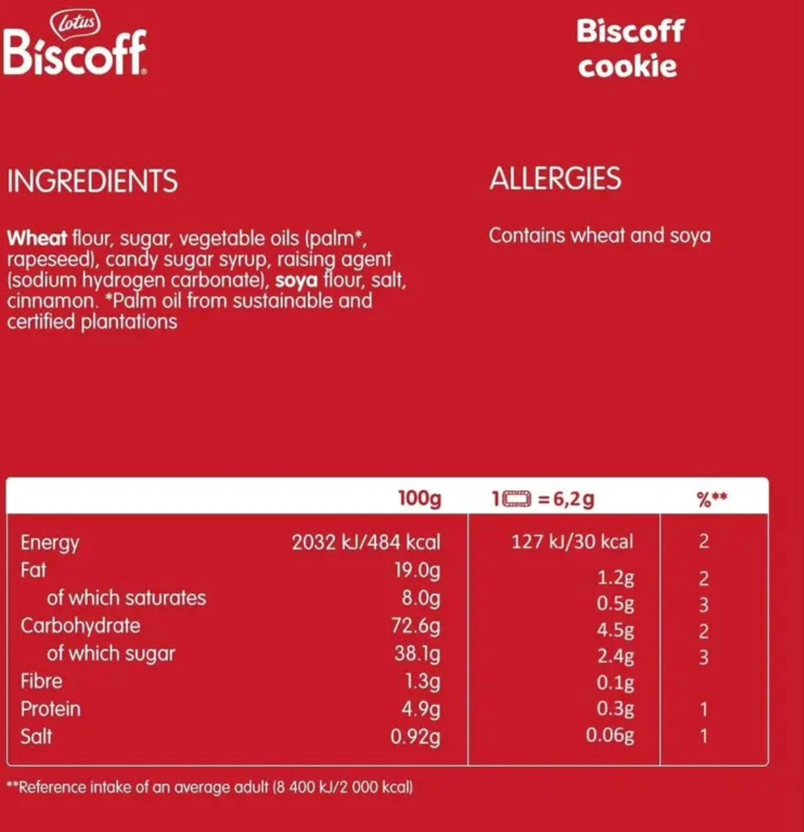 Biscoff Original Caramelised Single Biscuits (Pack of 300 - catering size)