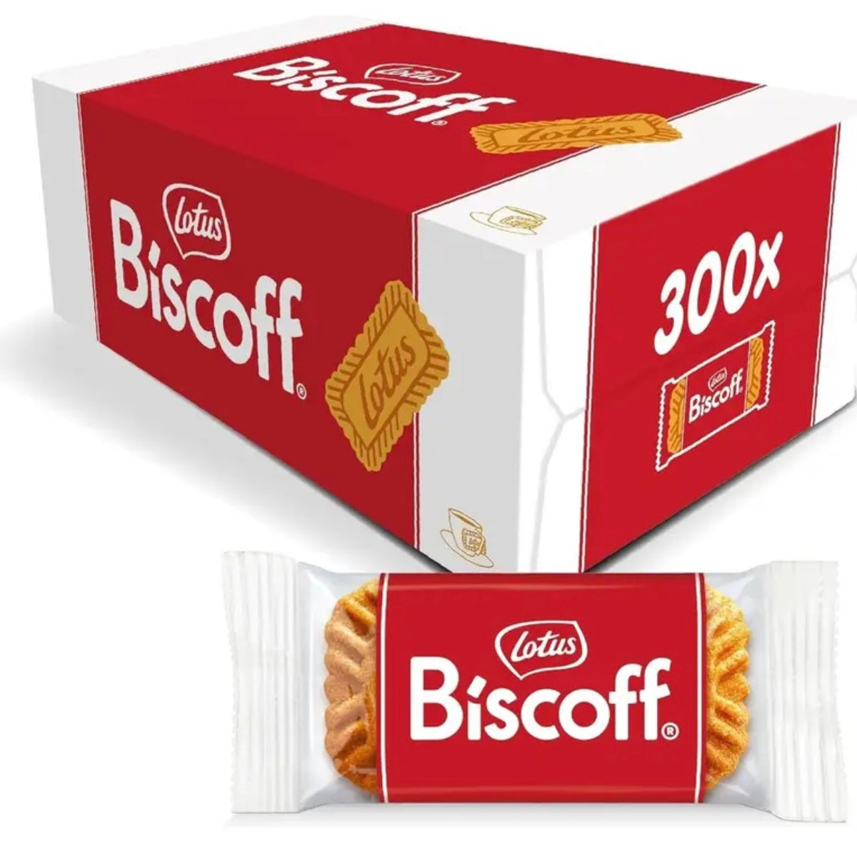 Biscoff Original Caramelised Single Biscuits (Pack of 300 - catering size)