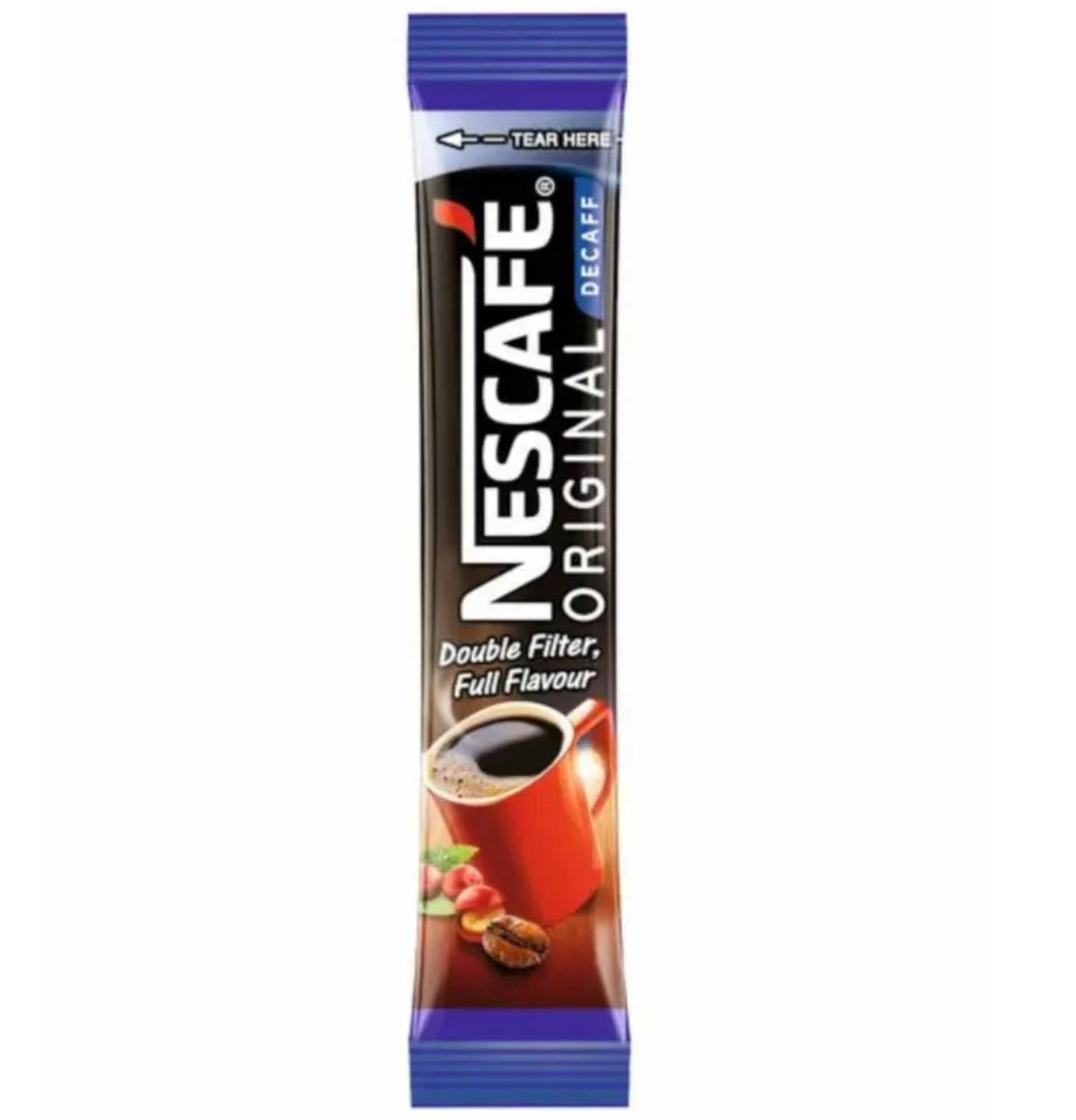 Nescafé Decaf Instant Coffee Sticks – 50 x 1.2g Single-Serve, Caffeine-Free