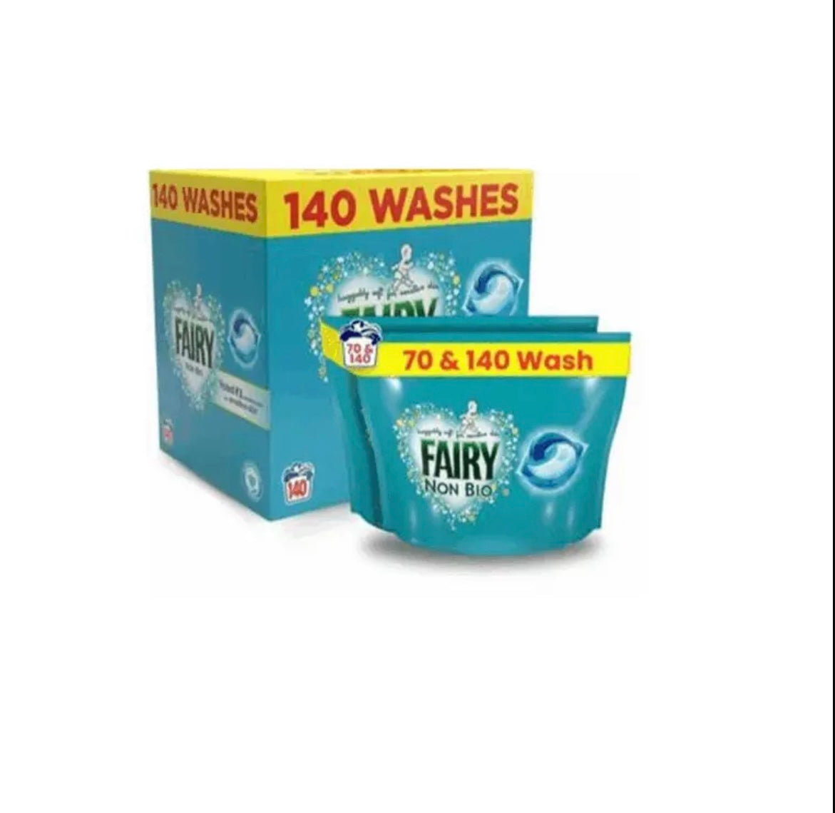 Fairy Non-Bio Pods, Laundry Detergent, Washing Liquid Tablets, pods, Capsules, 140 Washes