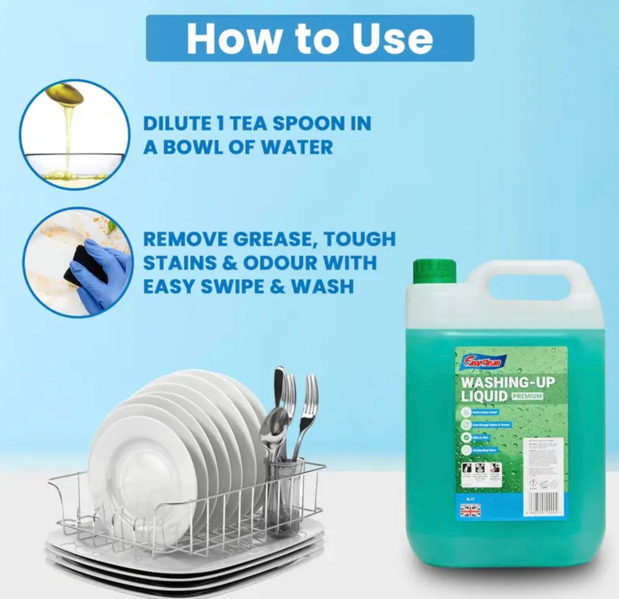 EasyClean Washing Up Liquid 5L Refill