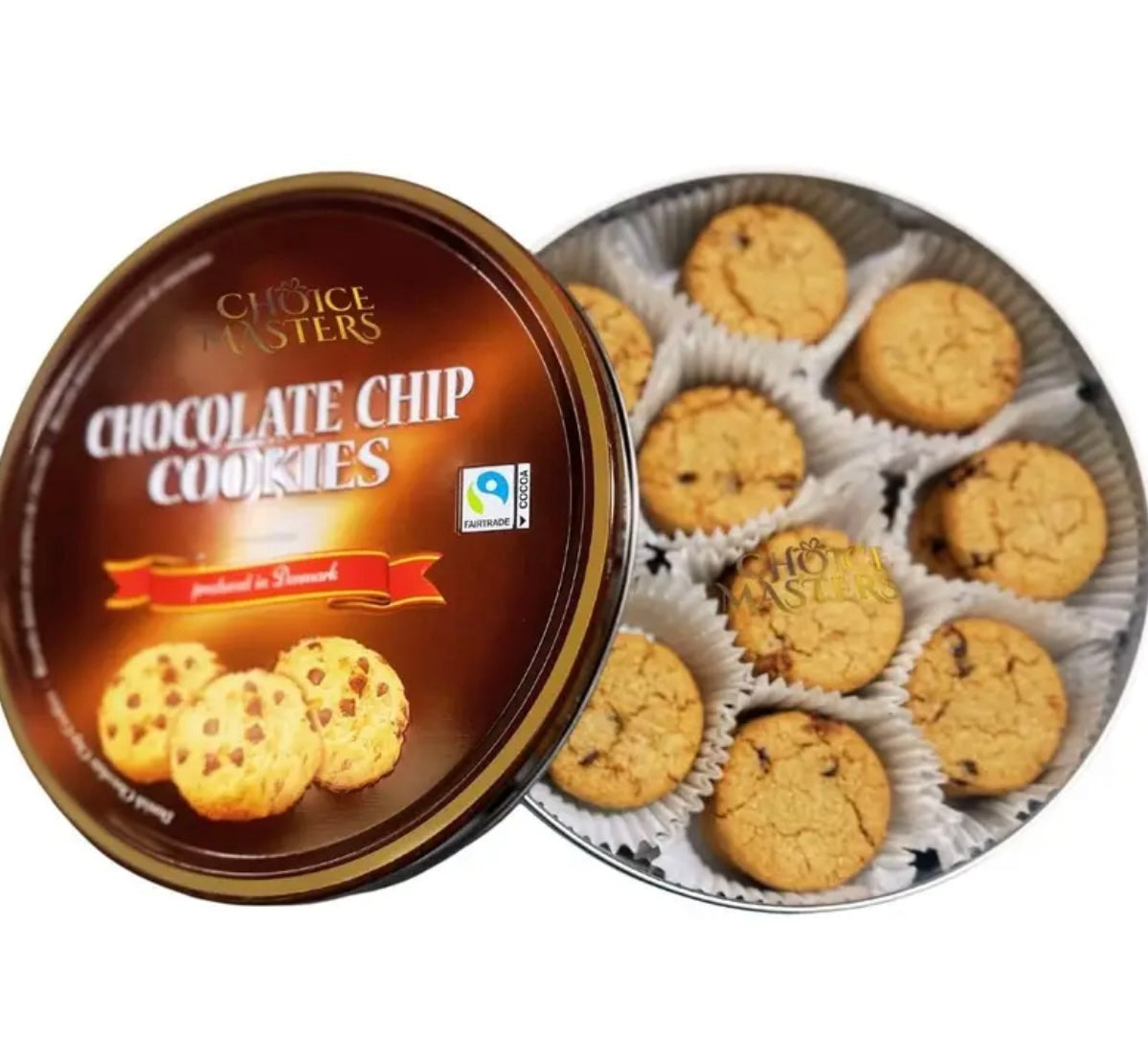Pâtisserie Mathéo Chocolate Chip Cookies Gift Tin 454g – Premium European Biscuits