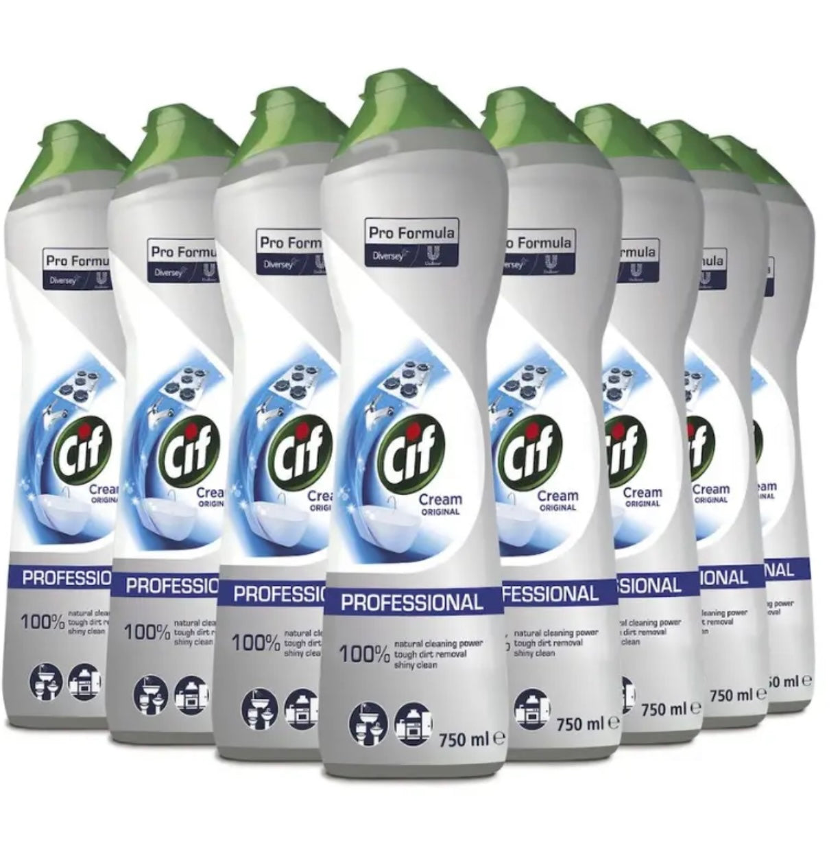 Cif Pro Formula Cream 8 x 750ml - Hard surface cream cleaner