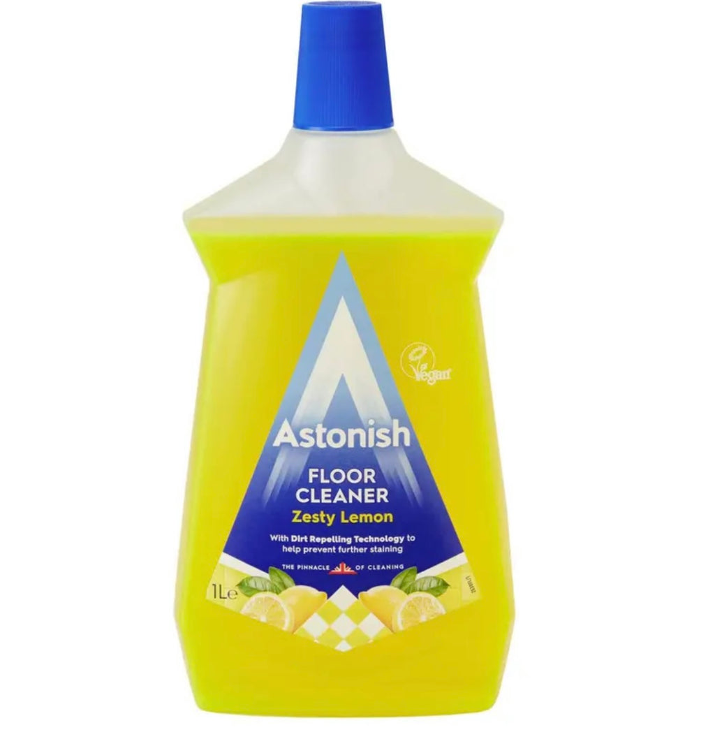 6 x Astonish Floor Cleaner Zesty Lemon 1L